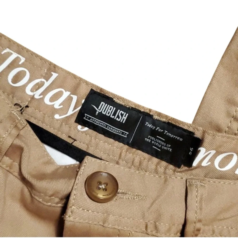 NWOT Publish Tan Legacy Joggers Mens 26 Khaki Twill Stretch Water Resistant